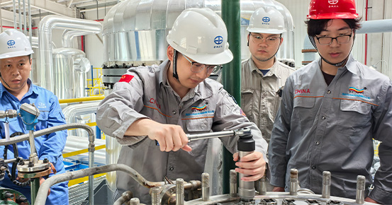 O reator WEIXIAN 5TPH de 120 tubos está em fase de comissionamento.